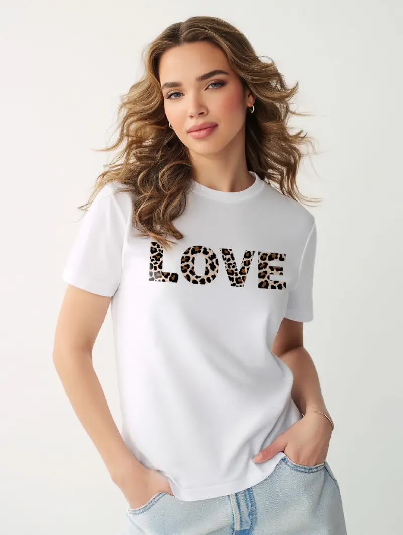 Белая футболка для печати