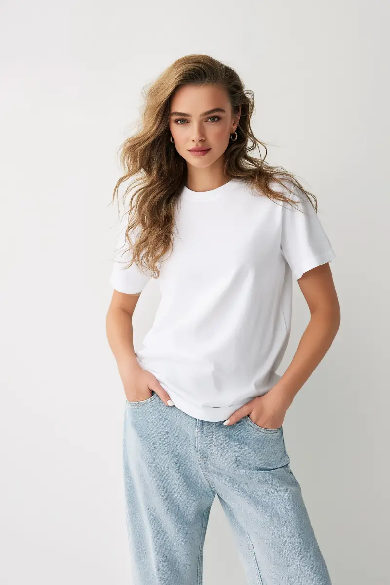 Спортивная белая футболка