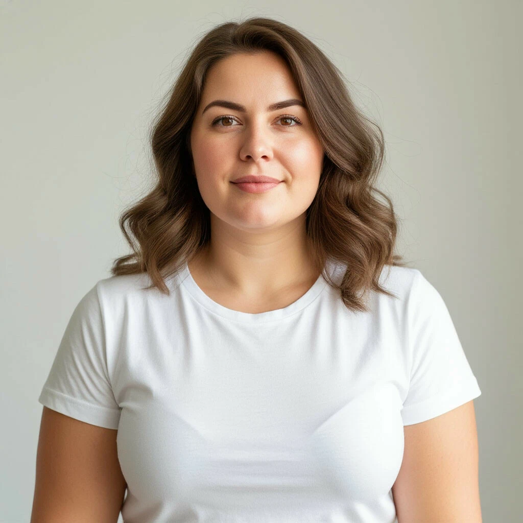 Белая  футболка большого размера