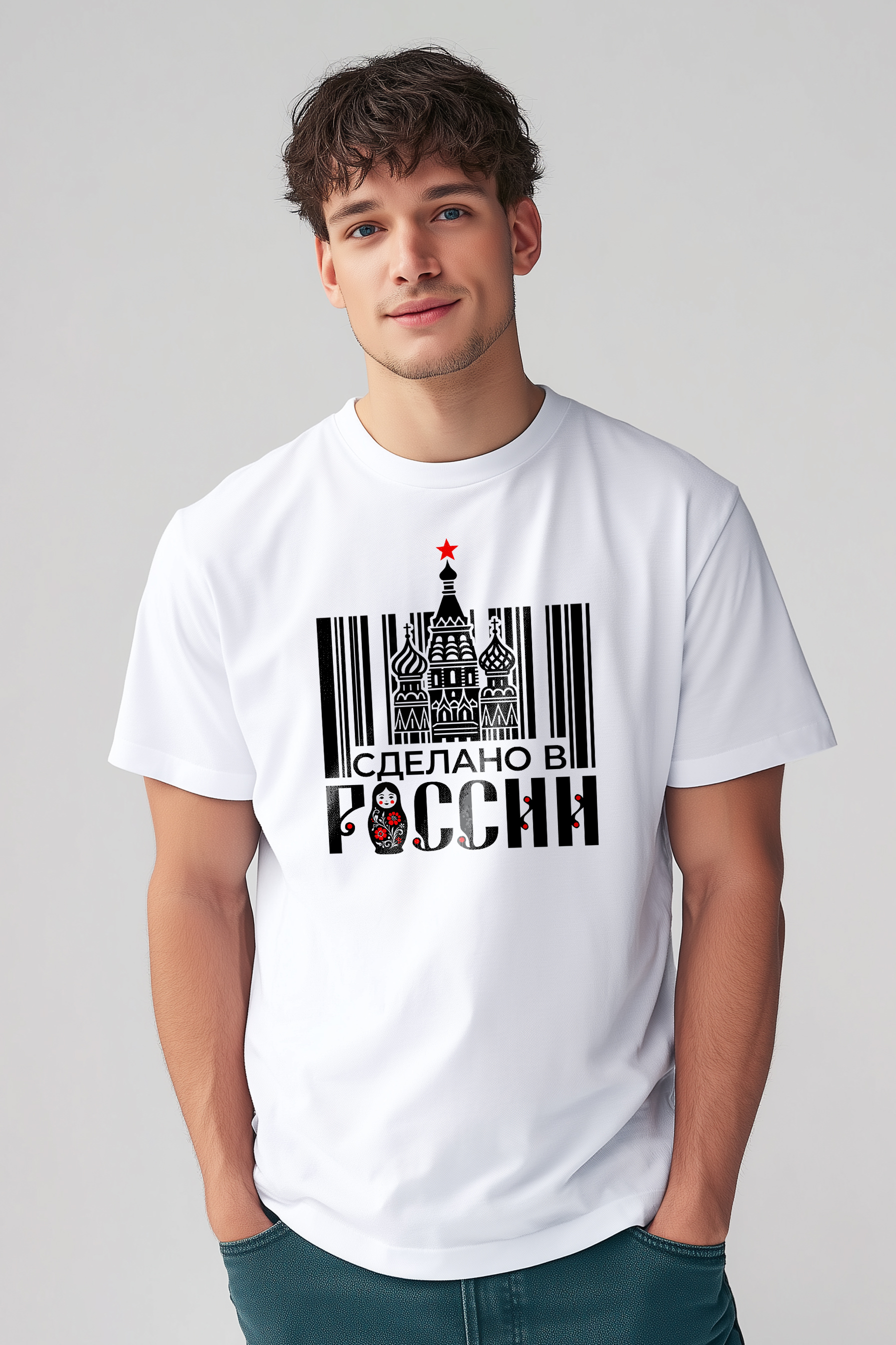 Белая футболка для печати