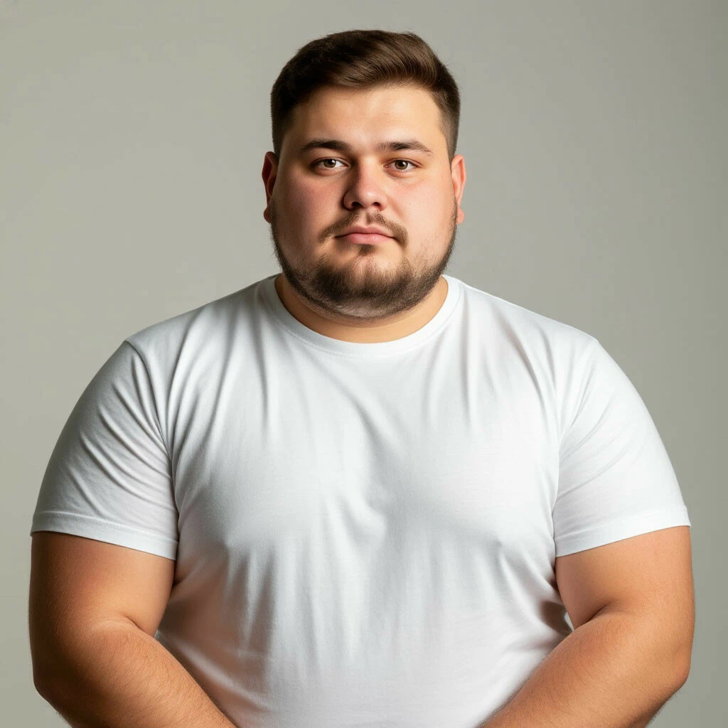 Белая  футболка большого размера